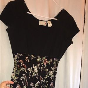 Black and Floral Dress